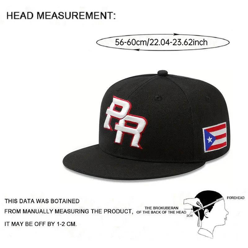 Fashion And Creative New Flat Edge Hat Pr Puerto Rico Side Flag Hip Hop Hat
