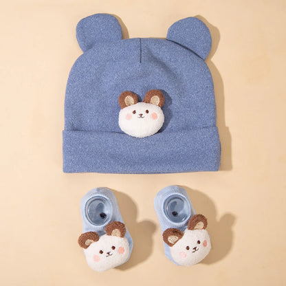 Autumn Winter Cute Bear Baby Turban Hats