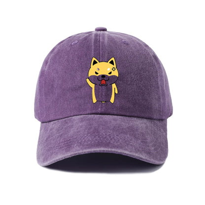 Cute Cartoon Animal Character Graphic Baseball Cap Vintage Washed Adjustable Unisex Dad Hat Casual Gift