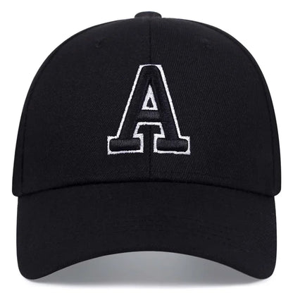 Unisex  A Letter Embroidery Baseball Cap Spring and Autumn