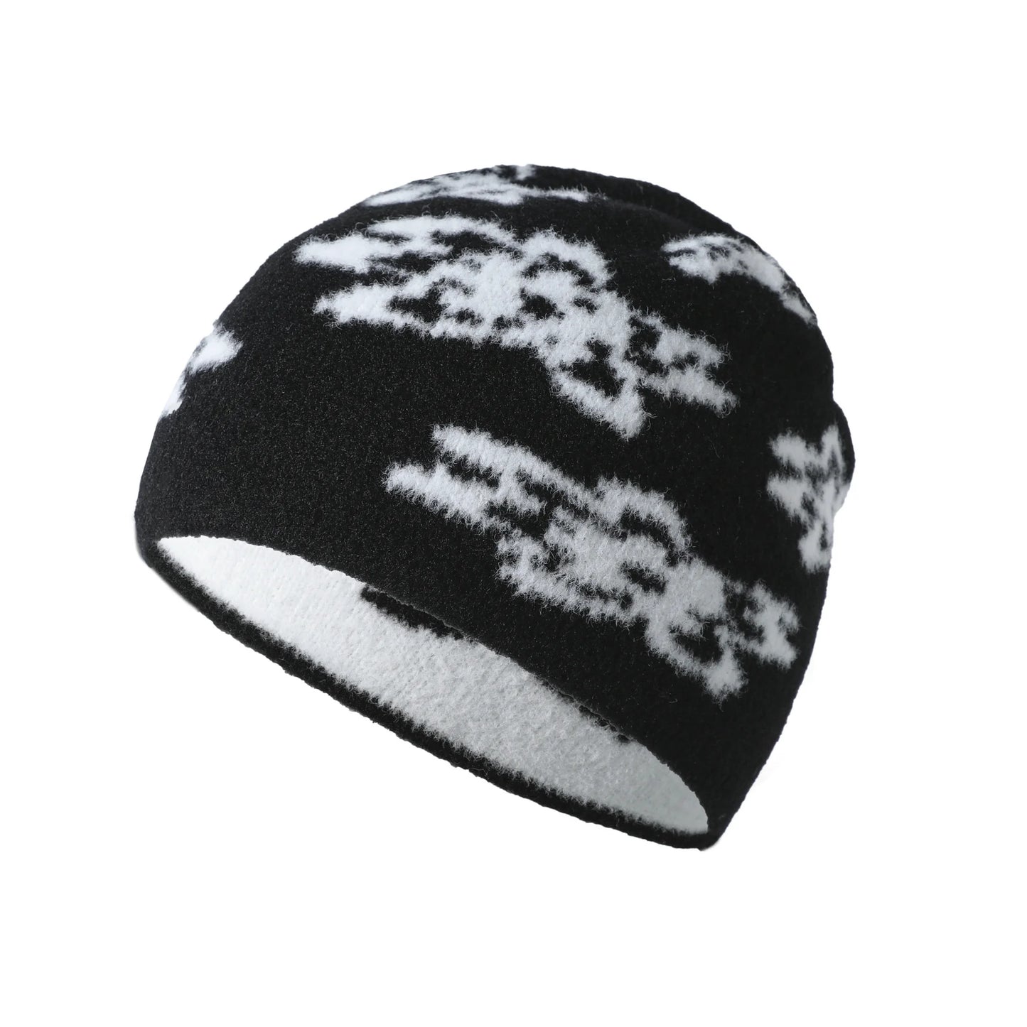Women Hat Beanie Knitting Letter Graphic Winter