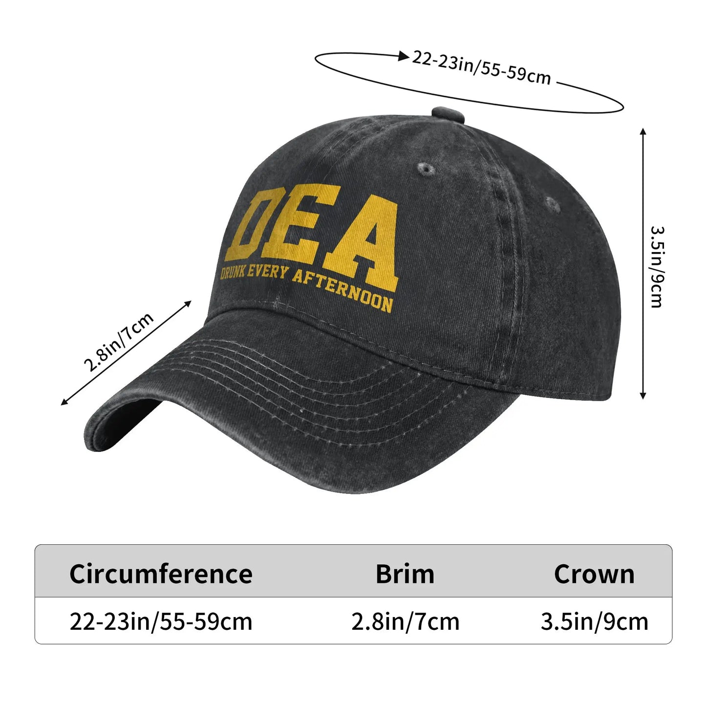 DEA Letter Print Sun Baseball Cap Female Male