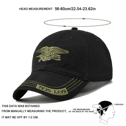 Unisex Navy Seal Embroidery Baseball Caps Spring Autumn Outdoor Adjustable