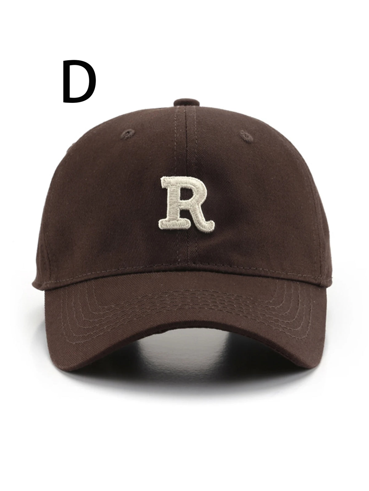 Unisex All Season Wearing Pure Cotton Letter R Fashionable Baseball Cap