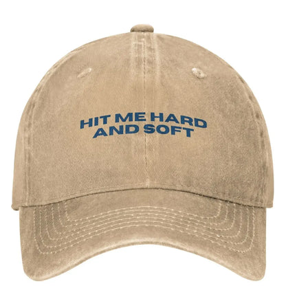 Classic Hit Me Hard And Soft Billies Baseball Caps Unisex Style Distressed Cotton
