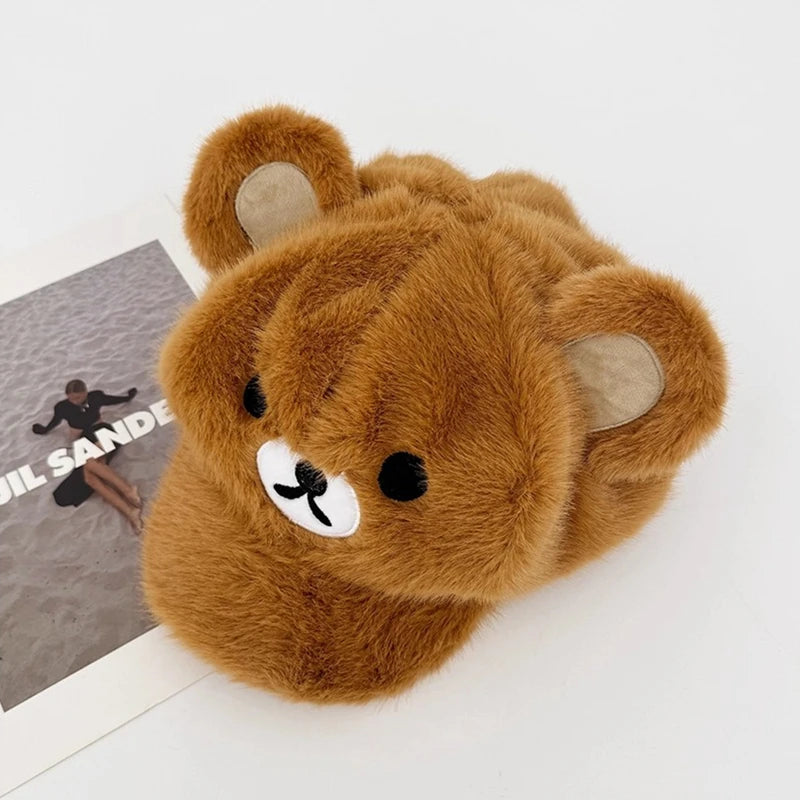 Bear Beret Hat Gorra Cute Fashion Winter Octagonal Hat For Women
