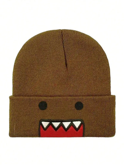 Cartoon Embroidered Knitted Hat Autumn Winter Outdoor