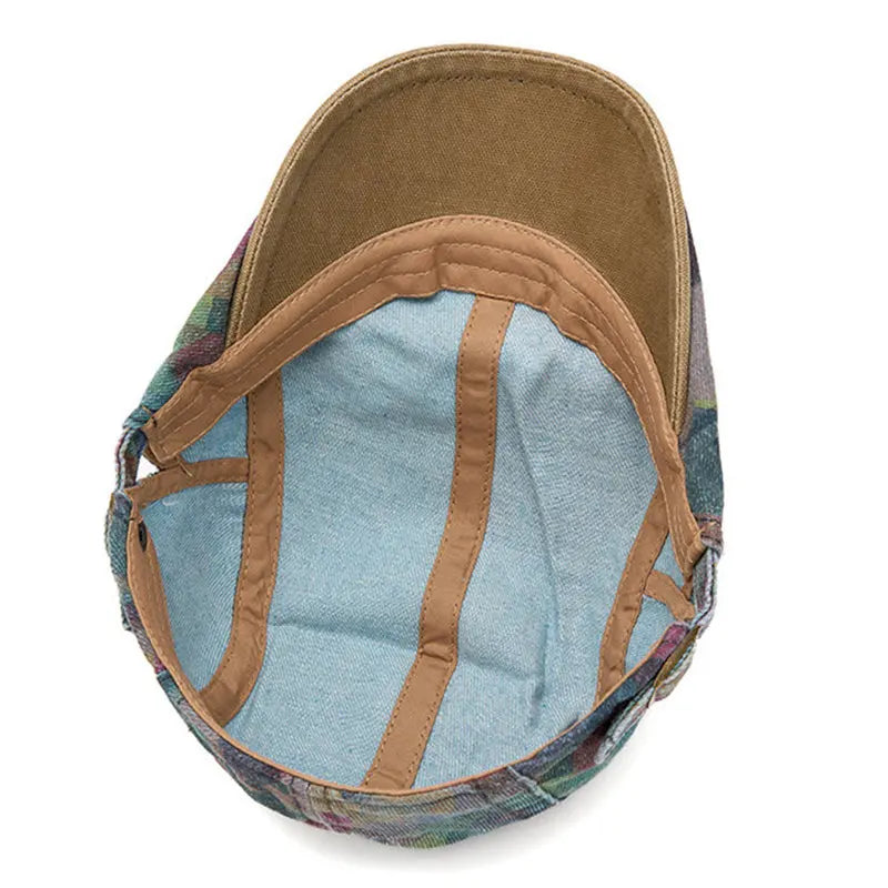 Four Seasons Cotton Print Newsboy Caps Flat Cap