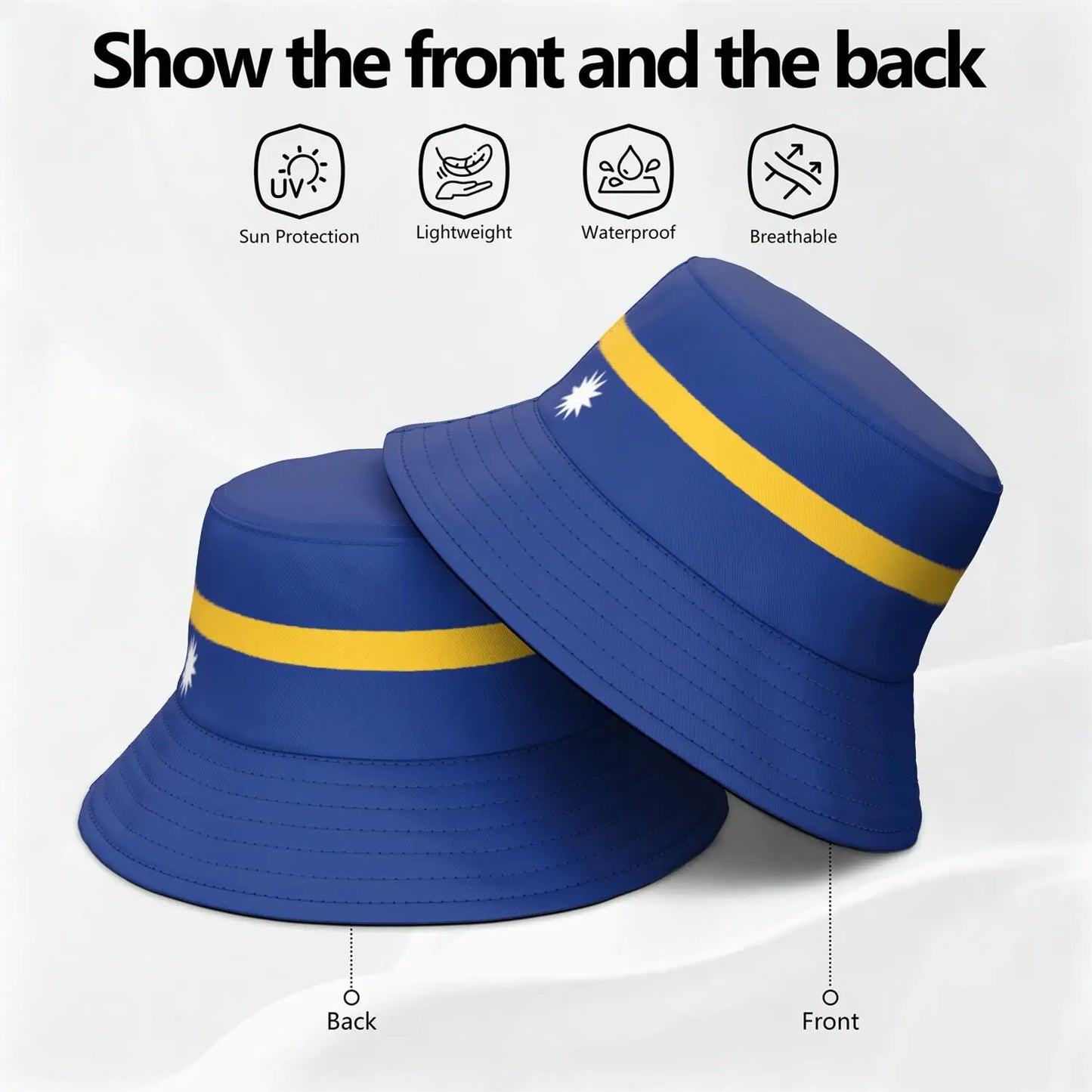 Nauru Fisherman Hats  Bucket Cap Country Travel Fishing