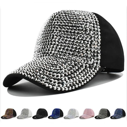 Fashion Luxury Vintage Sunscreen Hats Rhinestones Baseball Caps