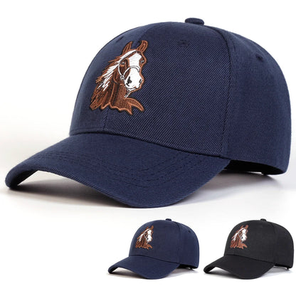 Unisex Horse Embroidery Baseball Caps Spring Autumn Outdoor