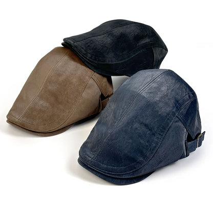 British Retro Beret, Newsboy Cap, Matte Texture Forward Cap, Casual Style Peaked Cap