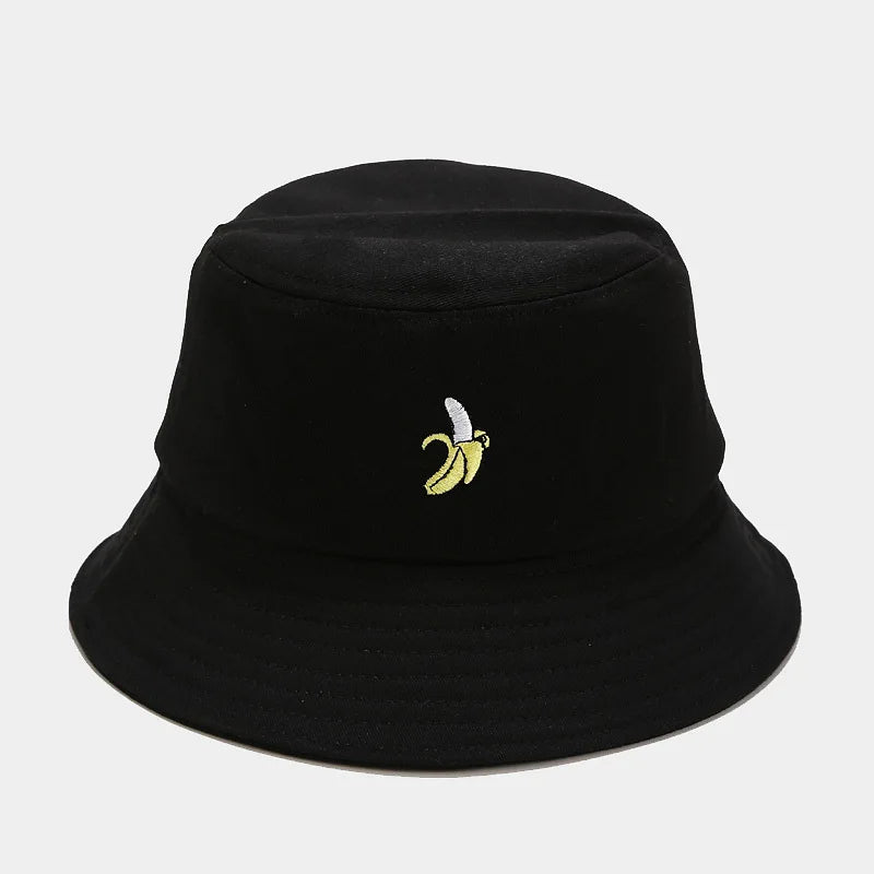 2024 Panama Bucket Hat Fruit Strawberry Embroidered Fishing Cap