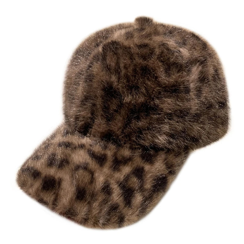 Leopard Baseball Cap Winter Hats For Women