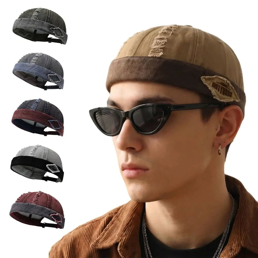 Casual Broken Hole Melon Skin Hat