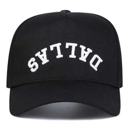 Unisex DALLAS Letter Embroidery Baseball Caps Spring Autumn Outdoor Adjustable Casual Hats Dad Hat Sunscreen Hat