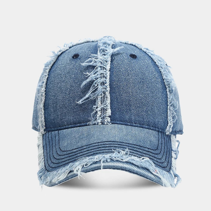 Japanese Vintage Distressed Denim Baseball Cap