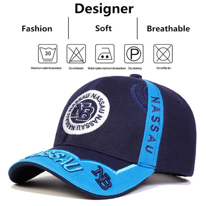 Unisex Letter Embroidery Baseball Caps Spring And Autumn