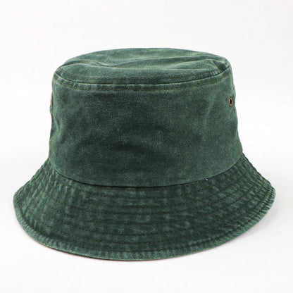 Retro Washed Denim Fisherman Hat Versatile Bucket Hats