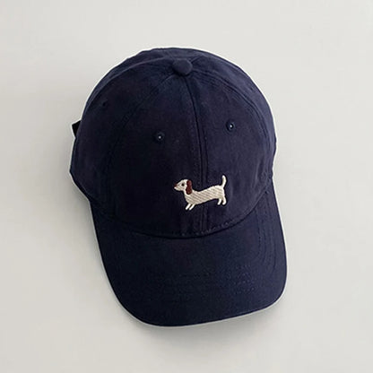 Dachshund Embroidery Baseball Hat Sunscreen Fashion Outdoor Hat