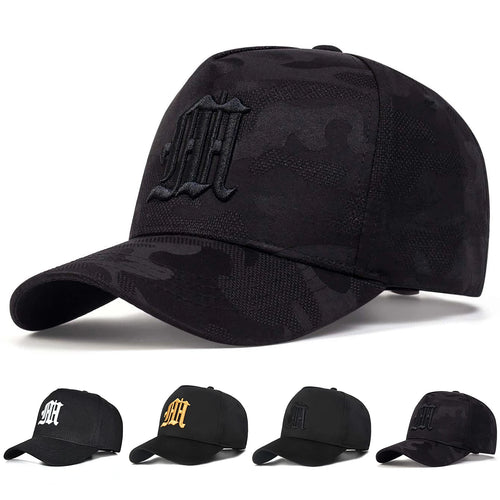 Unisex Gothic Letter M Embroidery Baseball Caps Spring Autumn Outdoor Adjustable Casual Hats Sunscreen Hat