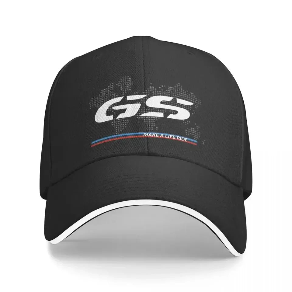 GS World Map Motorcycle Trucker Hat Adult Fashion Hats Sun Caps