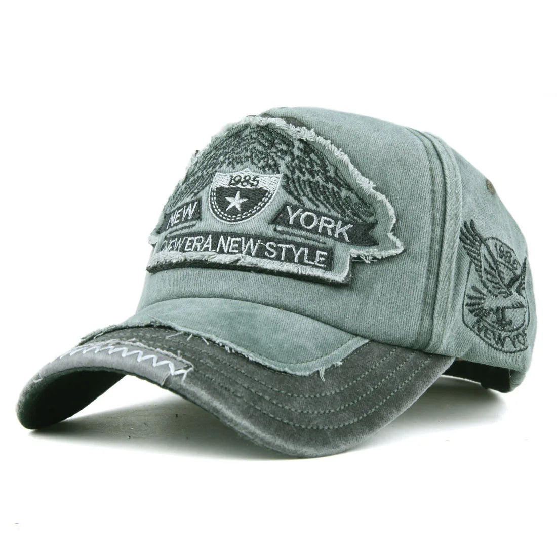 Unisex Washed Cotton Peaked Baseball Caps For Men Women