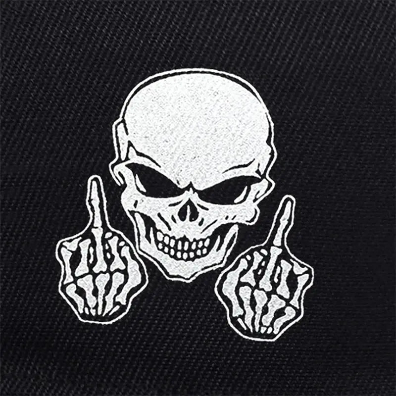 Unisex Skeleton Finger Embroidery Hip-Hop Hats Spring Autumn