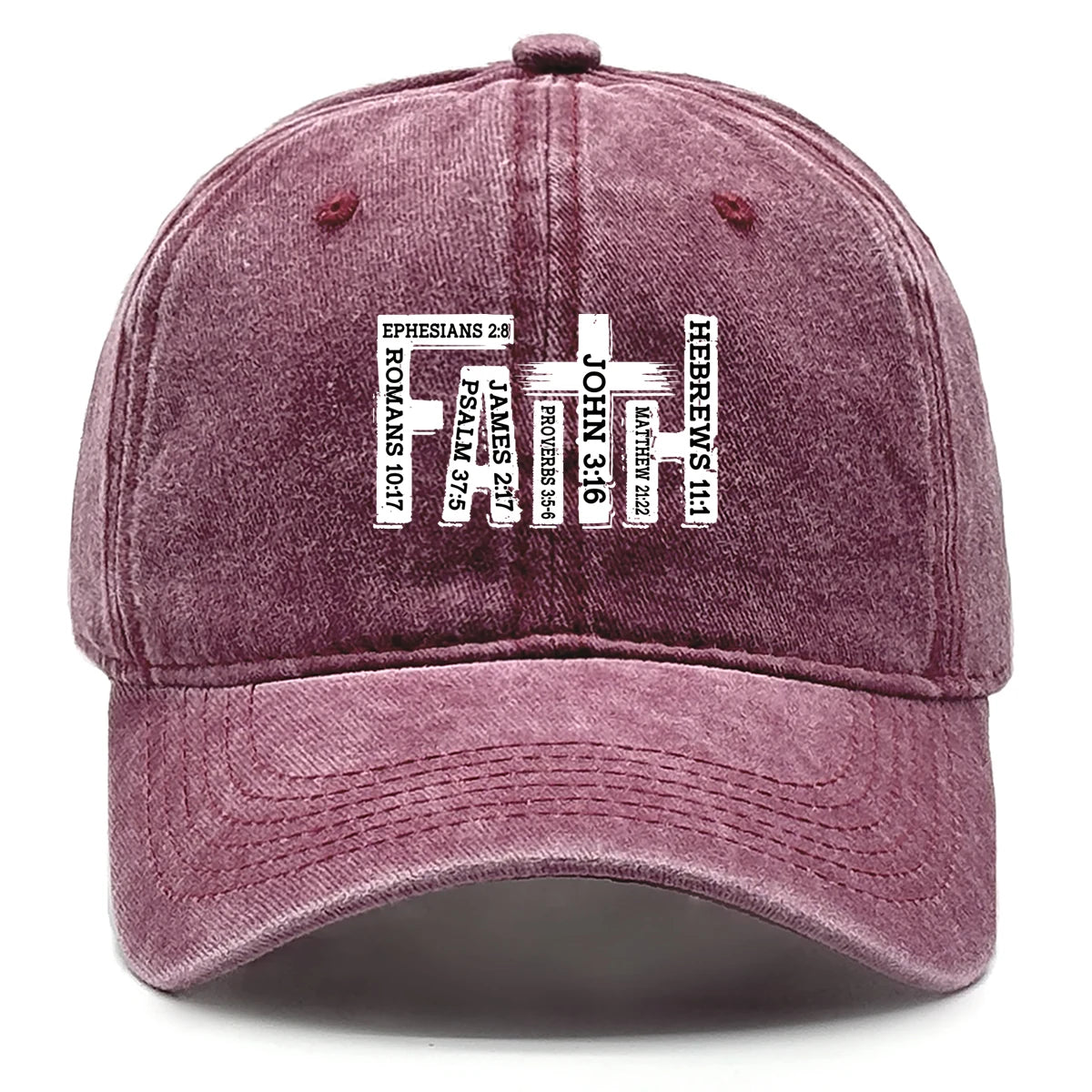 Baseball Cap Black White Printed Adjustable Snapback Bible Cap