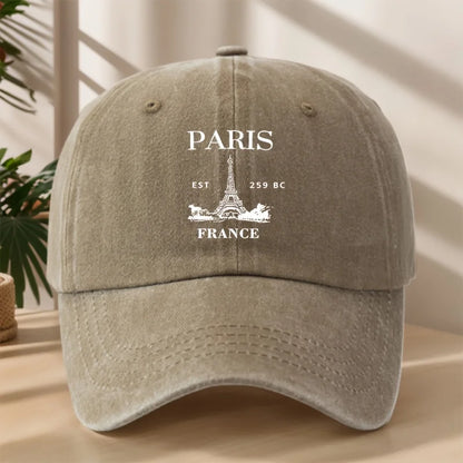 Eiffel Tower Print Baseball Cap