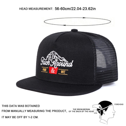 Unisex Anound Letter Embroidery Hip-hop Net Hats Spring Summer