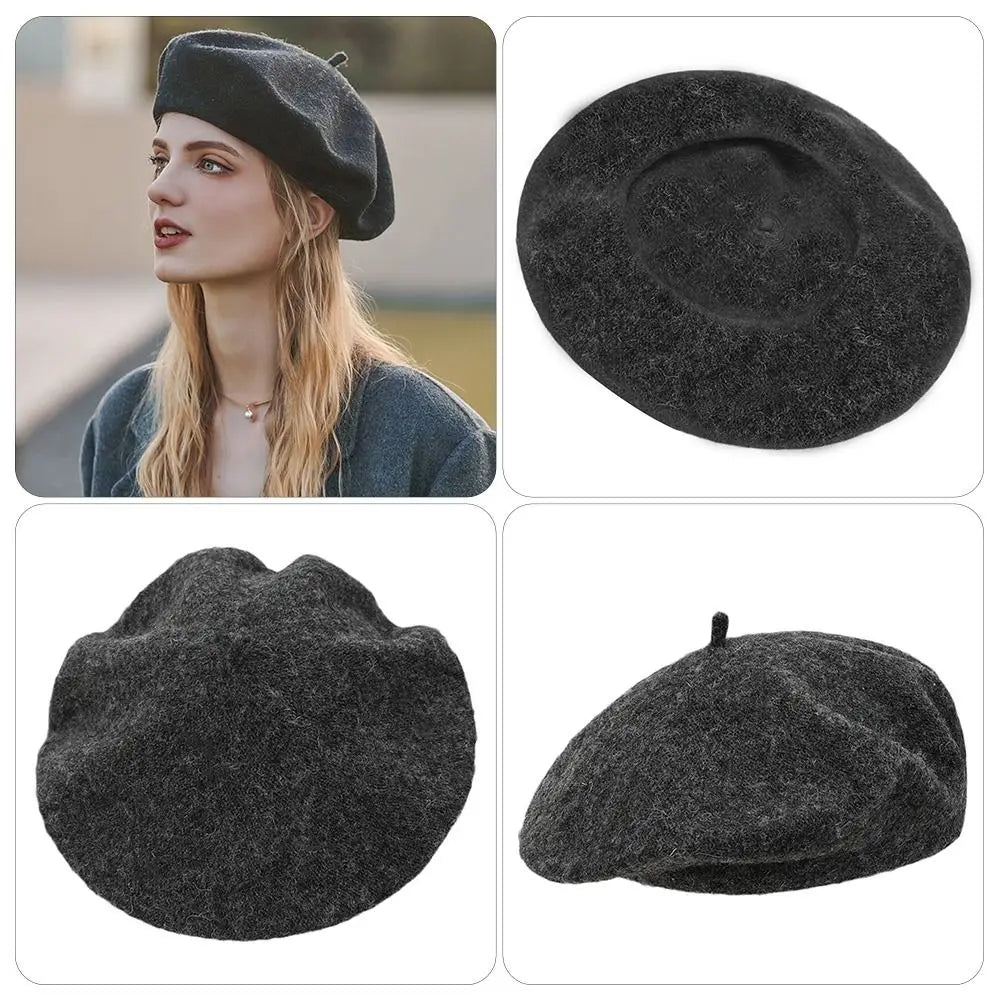 Berets Hat Autumn Winter Warm Wool Berets Hat