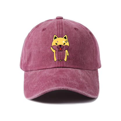 Cute Cartoon Animal Character Graphic Baseball Cap Vintage Washed Adjustable Unisex Dad Hat Casual Gift