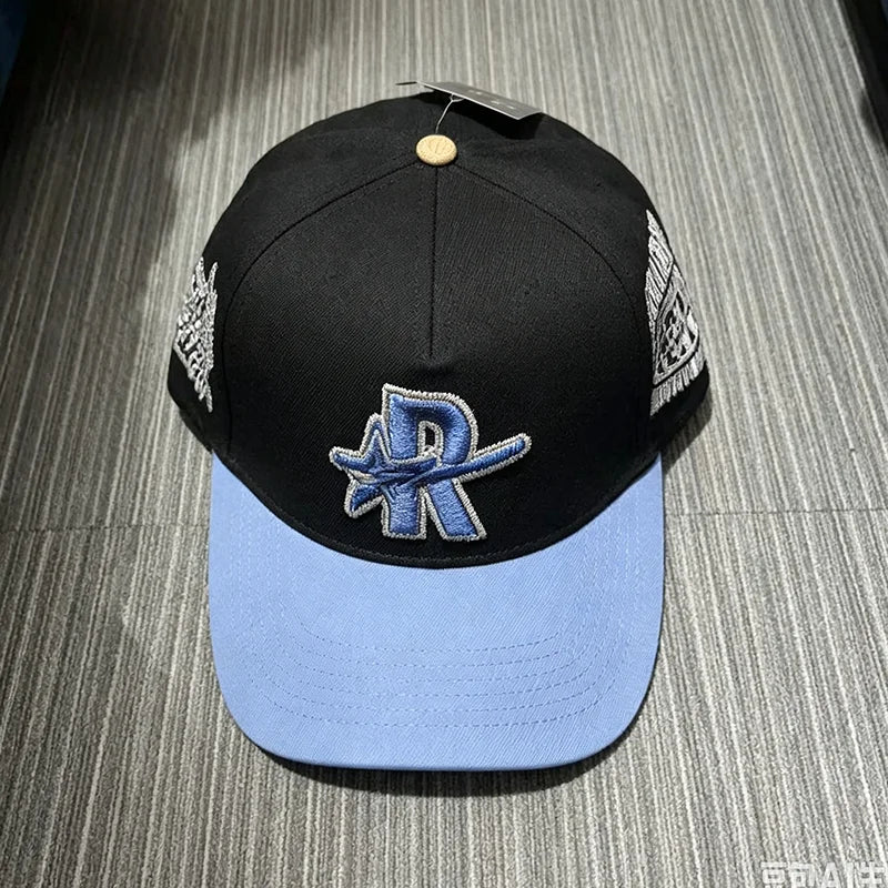 Contrast Brim 3D Embroidered Rough Play Hats