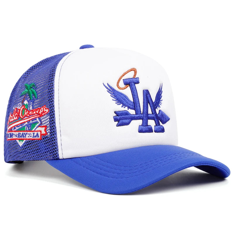 Personalized Baseball Hat LA Wings Side Coconut Tree Street HipHop