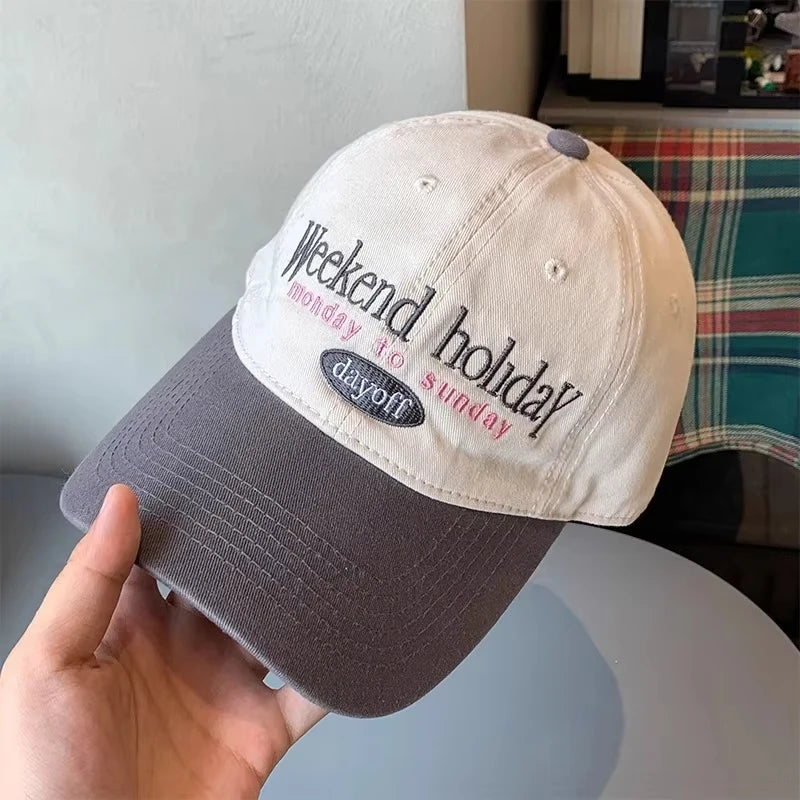 Contrasting Color Baseball Cap For Men Women