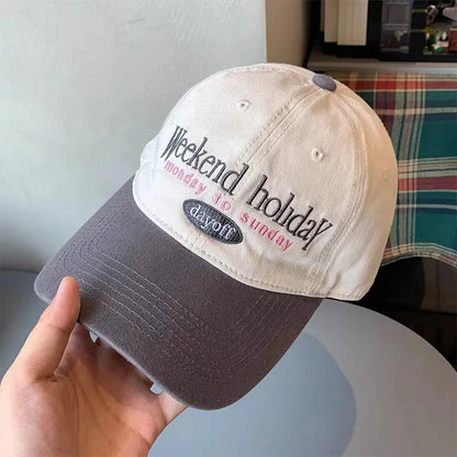 Contrasting Color Baseball Cap For Men Women