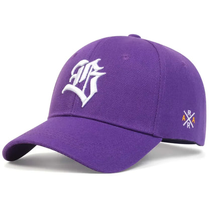 Unisex B Letter Embroidery Baseball Cap Spring and Autumn Outdoor Adjustable Casual Sunscreen Hat