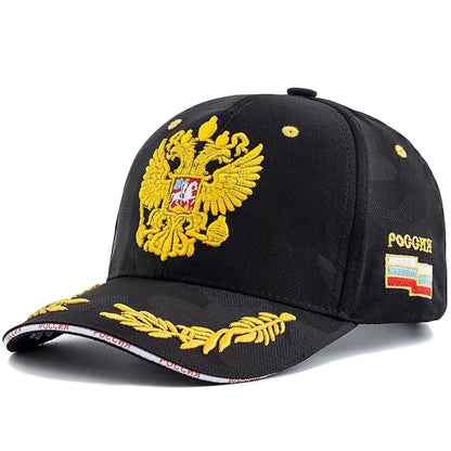 Unisex Caps Russian Double-Headed Eagle Flag Emblem Embroidery Baseball Cap For Men Women