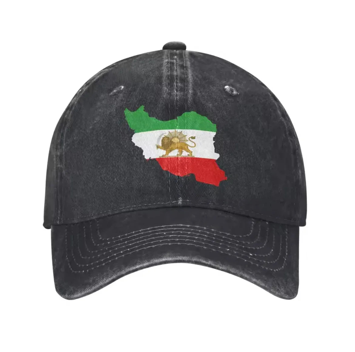 Iranian Flag Baseball Cap Outdoor Men Sun Hat Lion Crown Flag Pahlavi Dynasty Lion Sun Flag