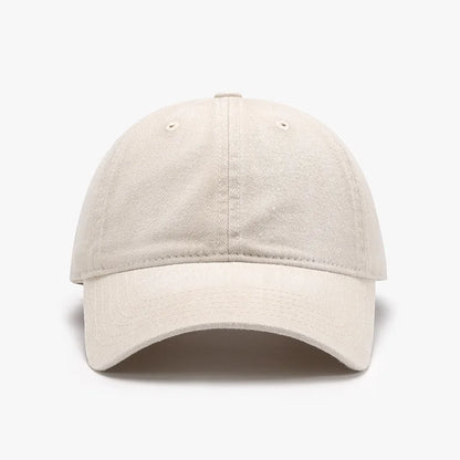 Washed Soft-Top Plain Baseball Cap For Men