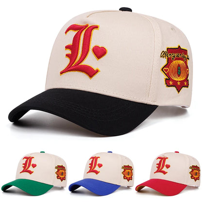 Simple Baseball Hat L Letter Embroidered Street Pop Hip Hop Hat