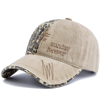 Y2K Baseball Cap Fashion Leopard Patch For Women