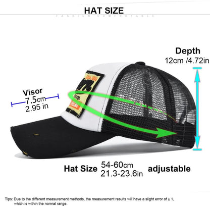 Baseball Men Trendy Black Retro brooklyn Letter Embroidery Baseball Hats