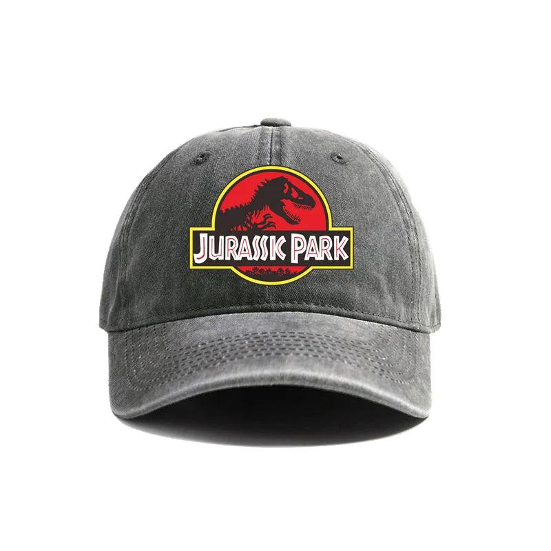 Jurassic Park Baseball Cap Distressed Hats Cap Dinosaur Men