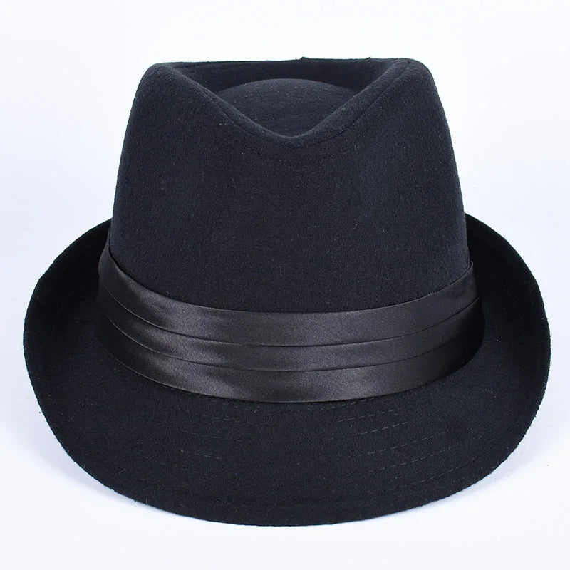 Classic Fedora Men's Hats 2026 Casual Short Sleeve Trilby Top Hat