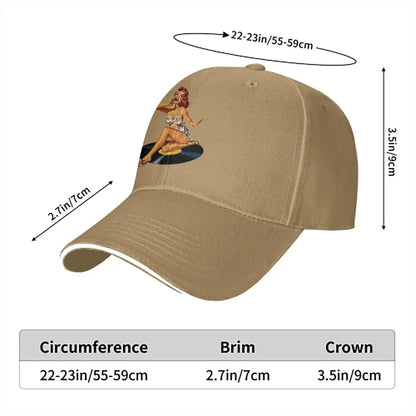 Summer Cap Sun Visor Goddess Pin Up Girl Hip Hop