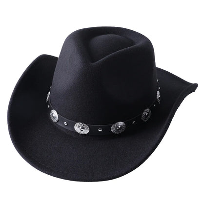 White Cowboy Hat New Jazz Top Cowboy Head Accessories Cowboy Hat