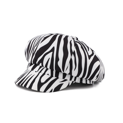 Newsboy Caps Women Leopard Zebra Print Beret Hat