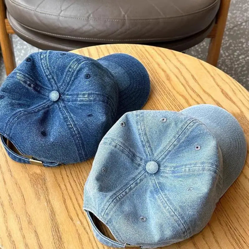 Baseball Cap Women Men Unisex Denim Washed Soft Top
